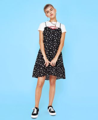 NICOPANDA - Layered Printed T-Shirt Dress