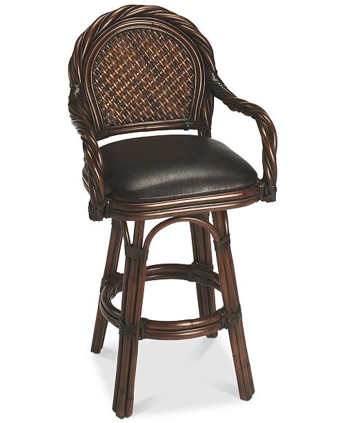 Butler Closeout Bellona Leather Bar Stool Quick Ship Reviews Furniture Macy S