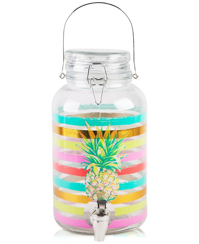Home Essentials Pineapple 1Gallon Glass Beverage Dispenser Macy's