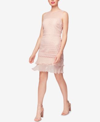 Betsey Johnson - Geo-Lace Chiffon Sheath Dress