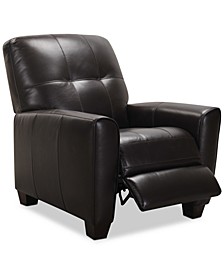 Kaleb Tufted Leather Recliner, Created for Macy's