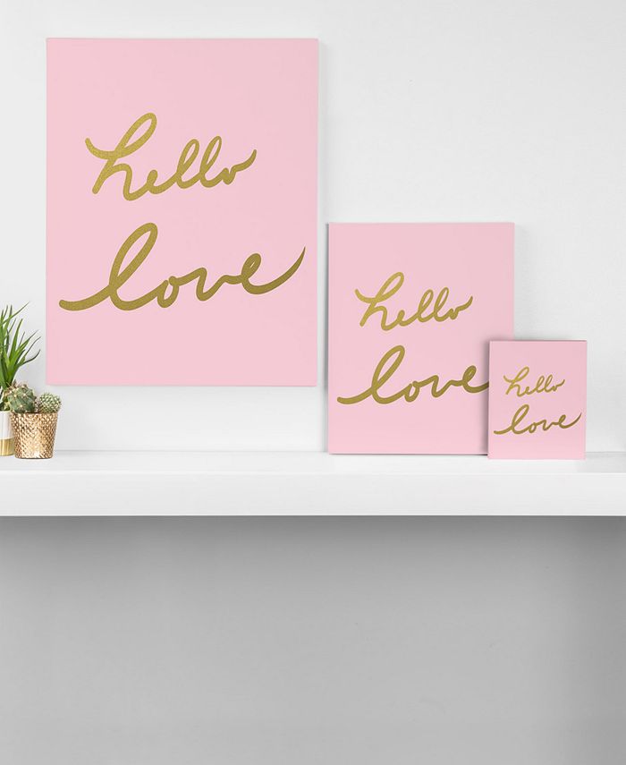 Deny Designs - Lisa Argyropoulos Hello Love Pink Art Canvas 24 x 30"