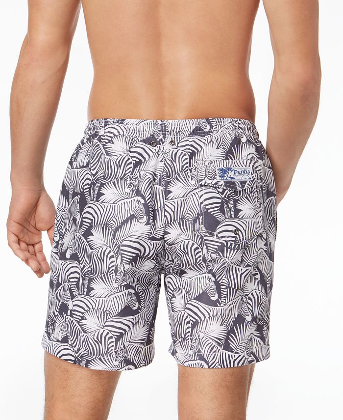 Trunks Surf & Swim Co. Men's Sano ZebraPrint 6.5" Swim Trunks Macy's