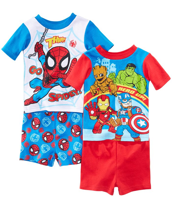 Marvel Superhero Adventures 4Pc. Cotton Pajama Set, Toddler Boys Macy's