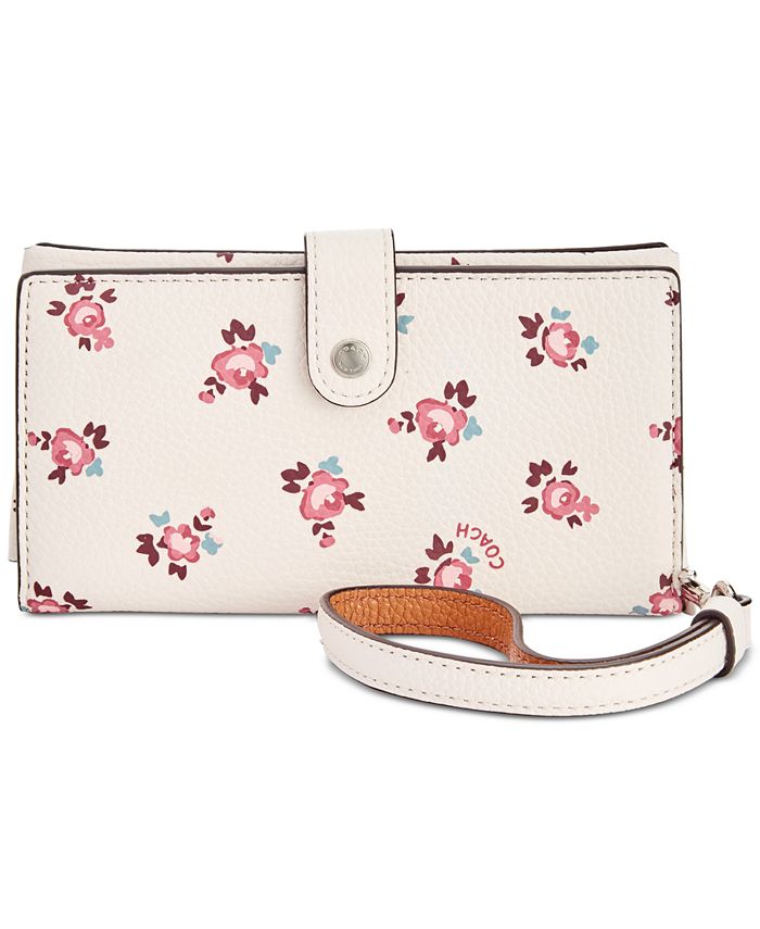 Coach floral discount bloom wristlet