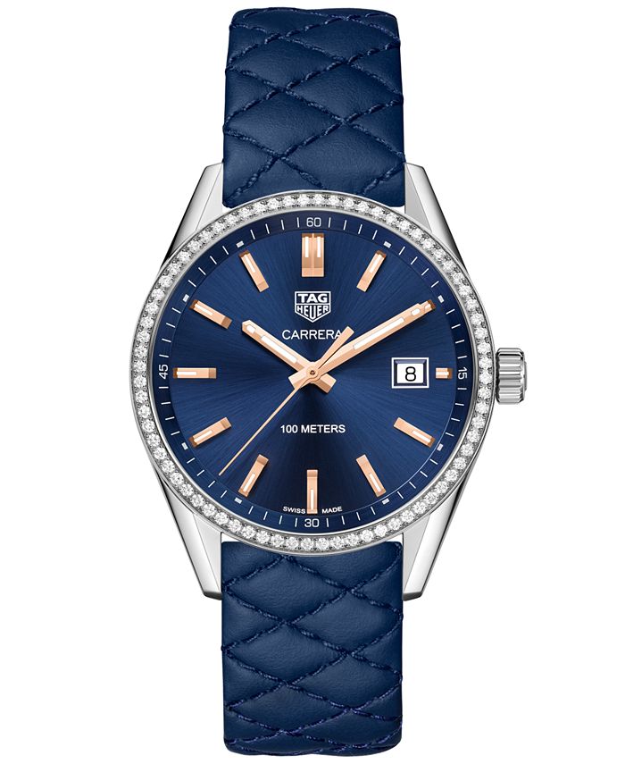 TAG Heuer Women s Swiss Carrera Diamond 3 4 ct. t.w. Blue