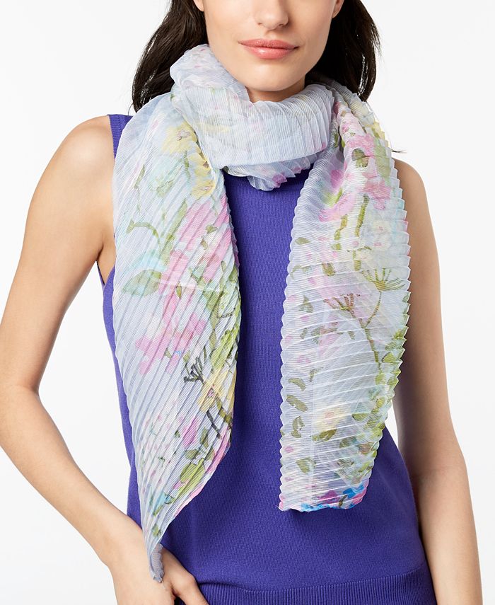 INC International Concepts I.N.C. Garden Growth Pleated Scarf
