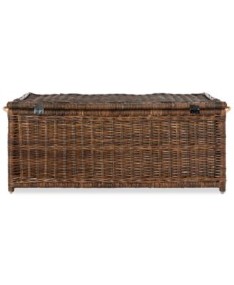 JONATHAN Y Caden 46'' Wicker Storage Trunk