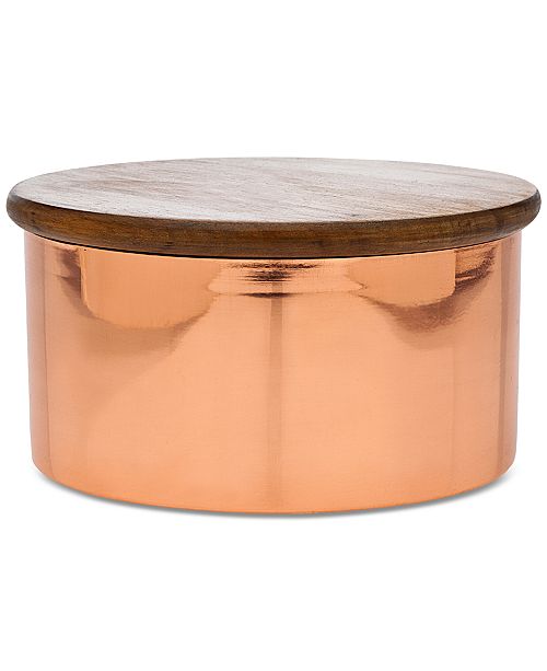 Godinger 6 Copper Canister With Wood Lid Reviews Kitchen