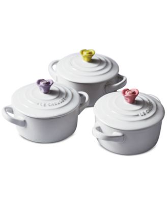 Le Creuset 3-Pc. Flower Mini Cocotte Set - Macy's