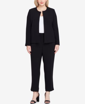 Tahari ASL - Plus Size Laced-Back Pantsuit
