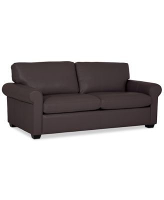 Orid 77" Full Roll Arm Leather Sleeper