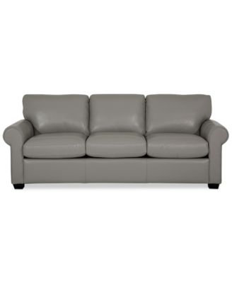 Orid 84" Queen Leather Roll Arm Sleeper, Created for Macy's