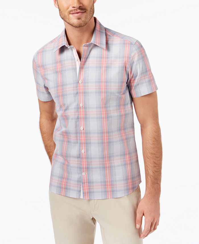 Ryan Seacrest Distinction Men's Slim-Fit Plaid Sport Shirt, Created for ...