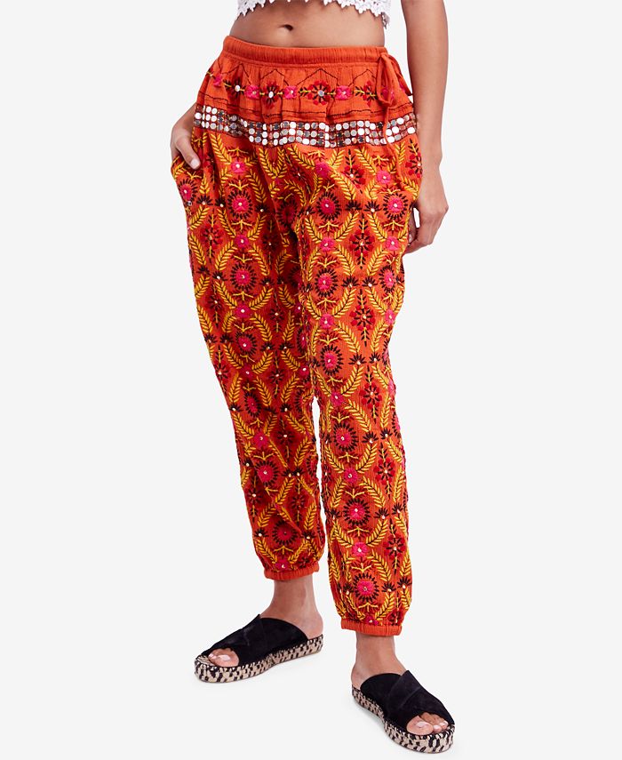 Free People Marrakesh Cotton Embellished Harem Pants - Macy's