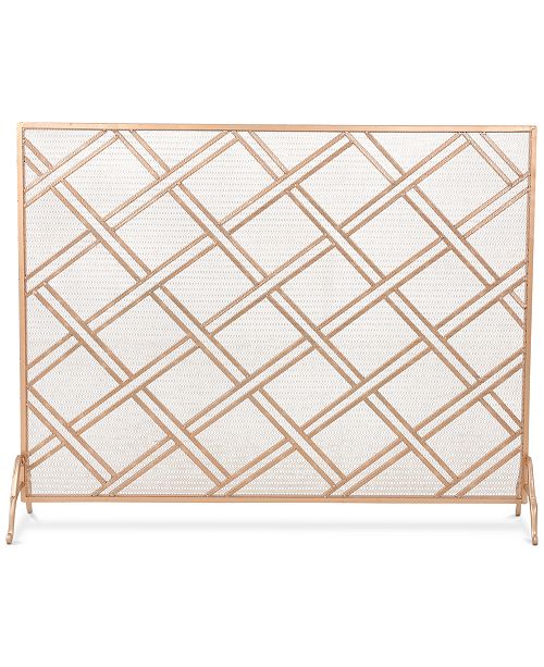 Noble House Single Panel Iron Fireplace Screen Quick Ship