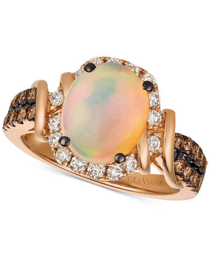 Le Vian - Neopolitan Opal™ (7/8 ct. t.w.) & Diamond (5/8 ct. t.w.) Ring in 14k Rose Gold