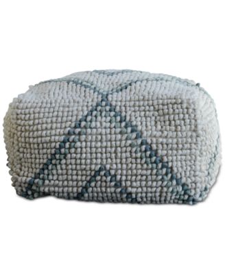 Bloomingville - 24" Square New Zealand Pouf