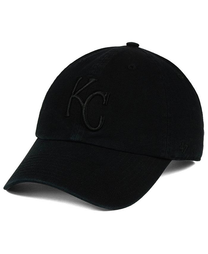 '47 Brand Kansas City Royals Black on Black CLEAN UP Cap - Macy's