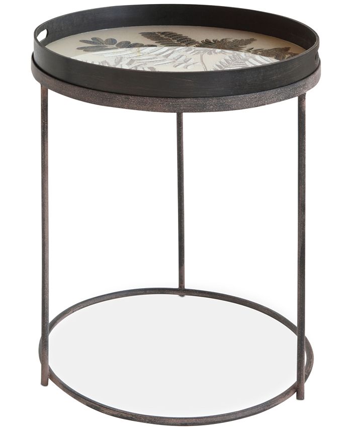 3R Studio Small Tray Table with Leaf Mirrored Top, Set of 2 Macy's