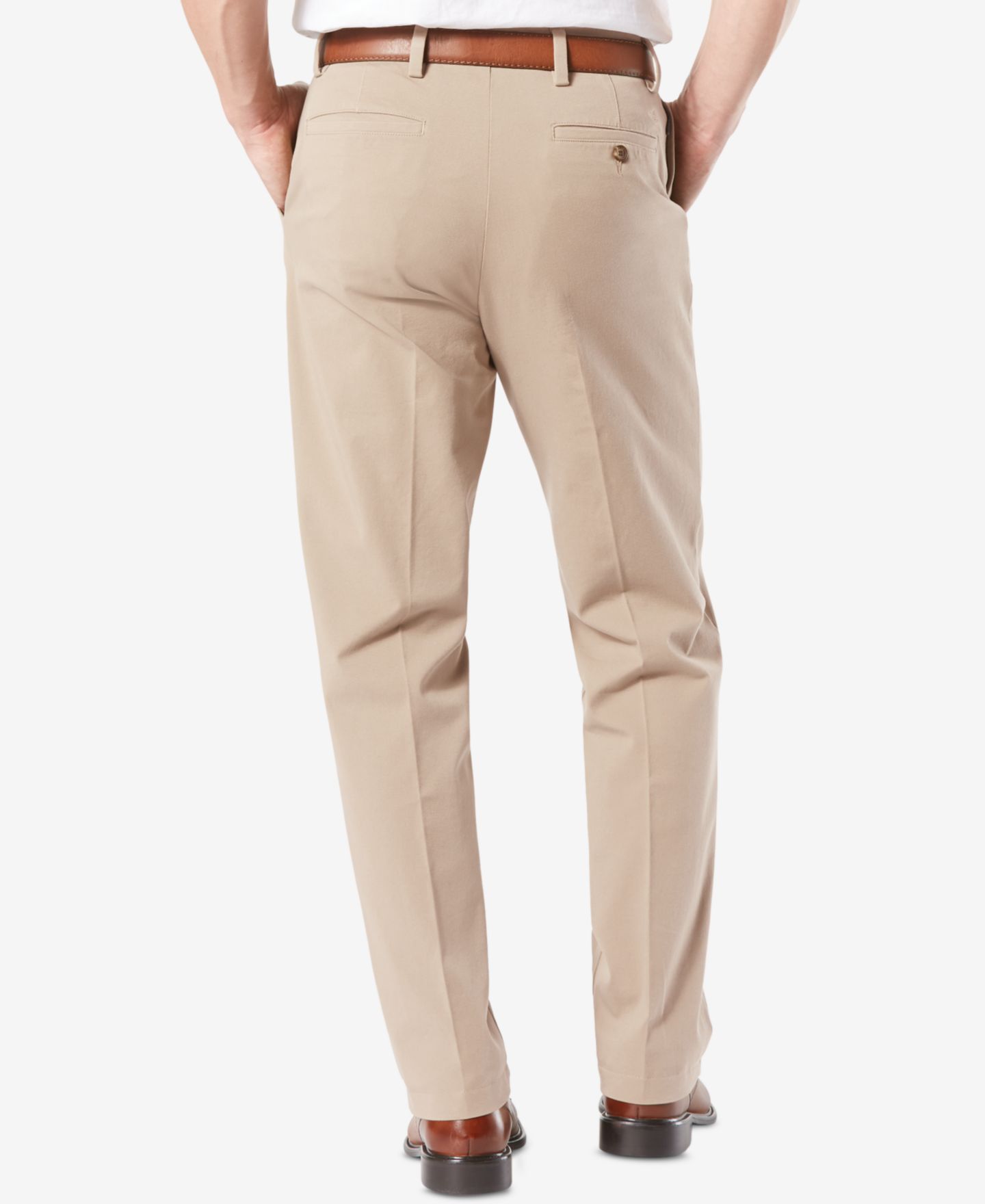 Мужские брюки Dockers Workday Smart 360 Flex Classic Fit Khaki Stretch, цвет: Песочный бежевый — фото 2