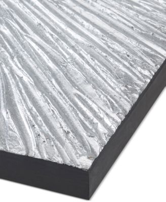 Sunburst Silver-Tone Resin Dimensional Box Wall Art