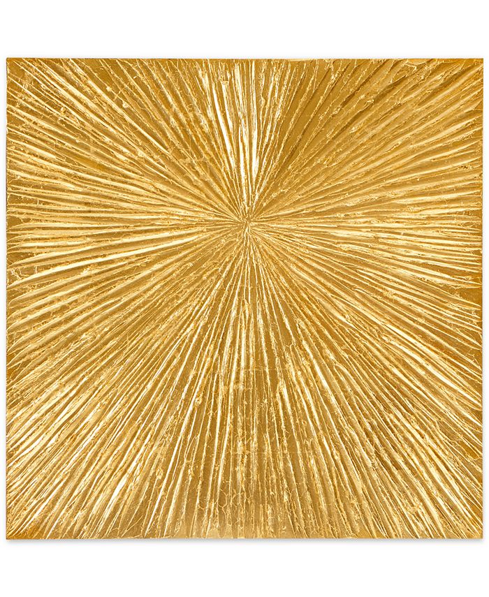 Madison Park Signature - Sunburst Gold-Tone Resin Dimensional Deco Box Wall Art