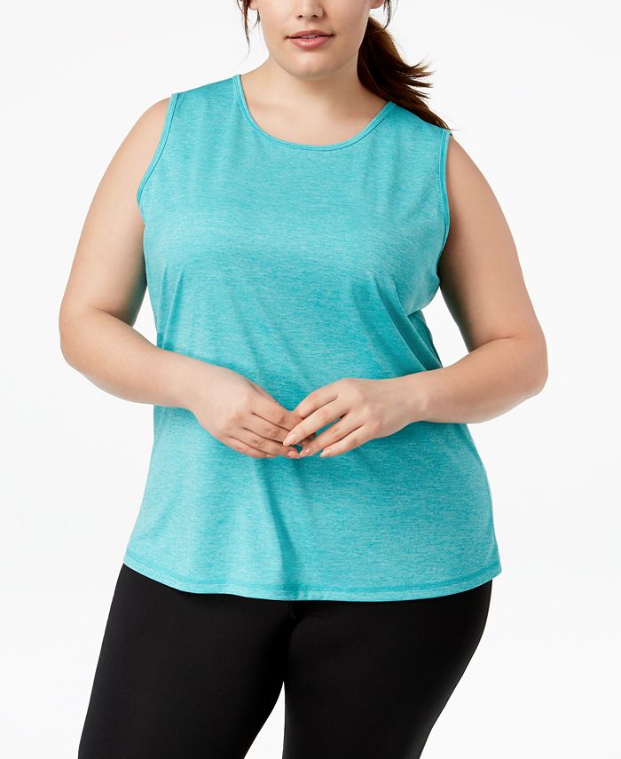 Ideology Plus Size Sleeveless T-Shirt, Created for Macy's - Macy's