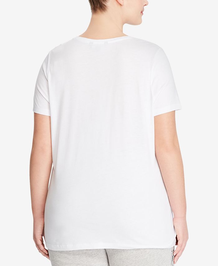 Lauren Ralph Lauren Plus Size Logo Graphic T-Shirt & Reviews - Tops ...