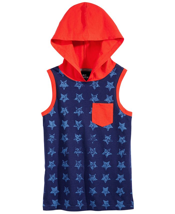 Boys hooded shop tank top