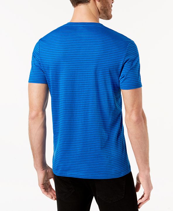 Alfani Men's Space-Dyed Stripe V-Neck T-Shirt, Created for Macy's ...