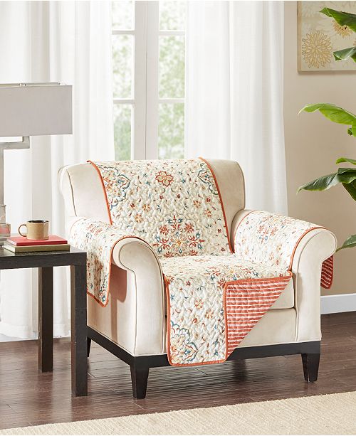 Madison Park Tissa Reversible Printed Armchair Protector