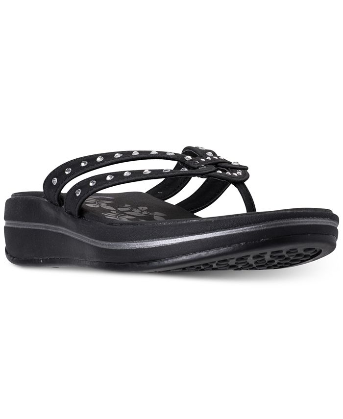 Skechers Women's Relaxed Fit: Upgrades - Be Jeweled Flip-Flop Sandals Finish Line - Macy's