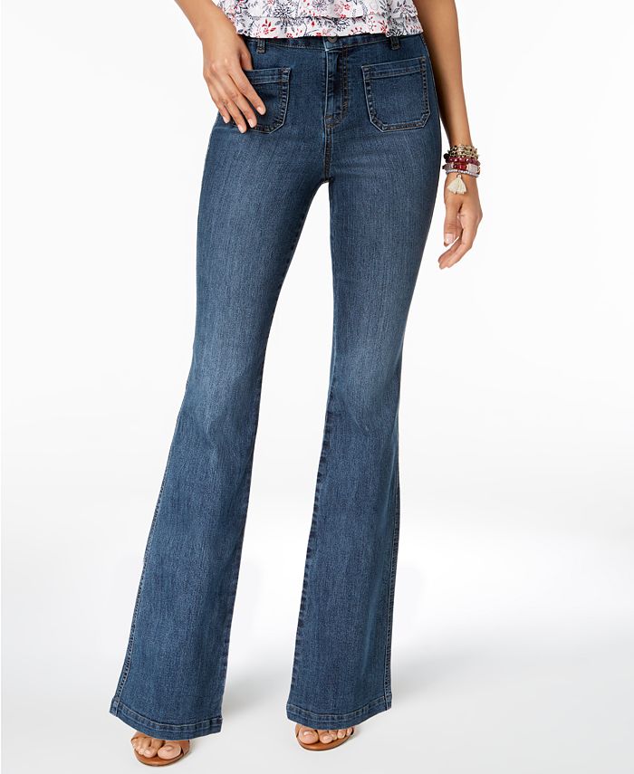  Front Patch Pocket Jeans Women