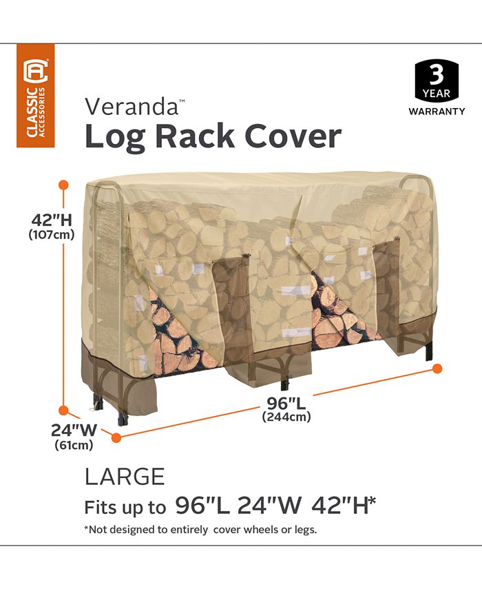 Classic Accessories - 8' Log Rack Cover, Quick Ship