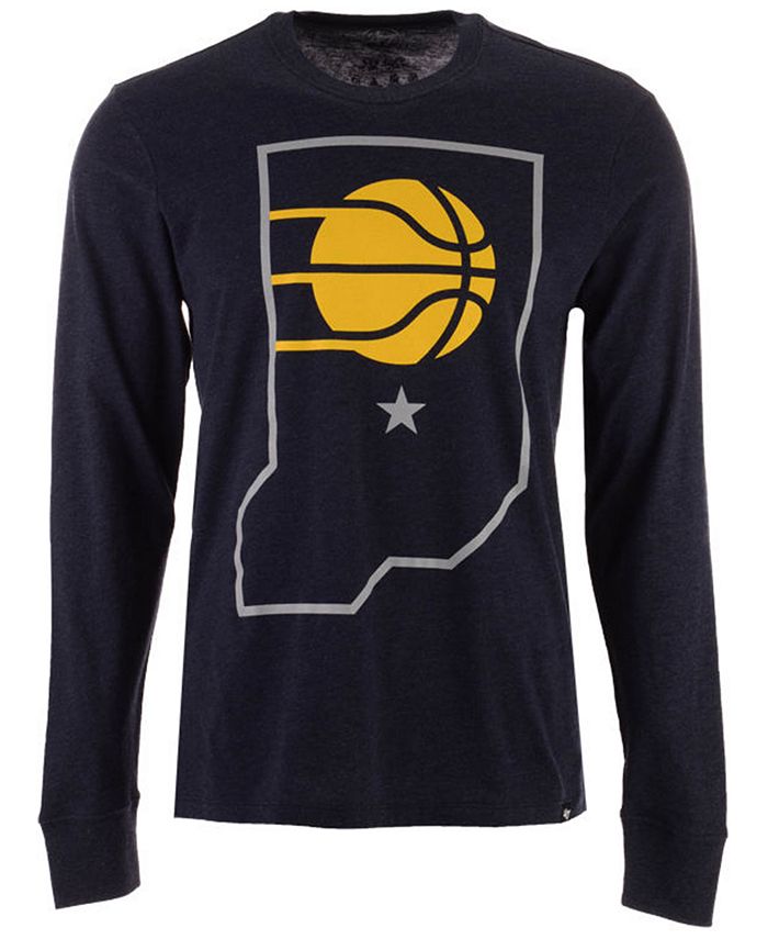 47 Brand Men s Indiana Pacers Secondary Logo Long Sleeve T Shirt
