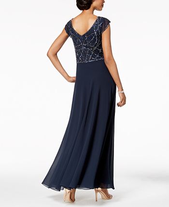 J kara beaded butterfly gown sale