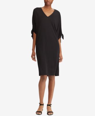 ralph lauren side tie jersey dress