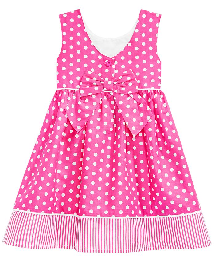 Blueberi Boulevard Toddler Girls Cotton Dot-Print Dress - Macy's