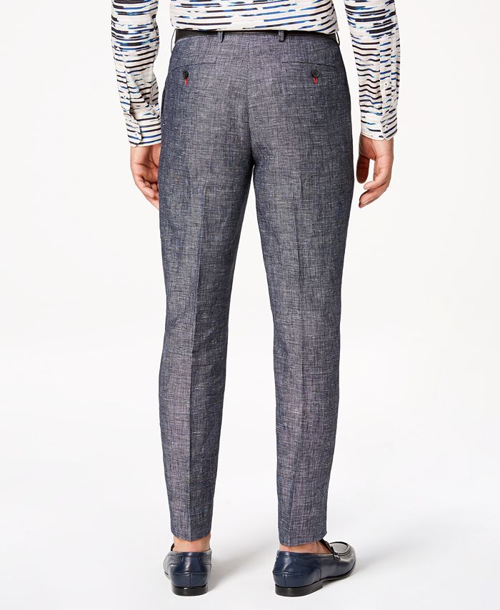 INC International Concepts INC Men's Slim-Fit Textured Linen Pants ...