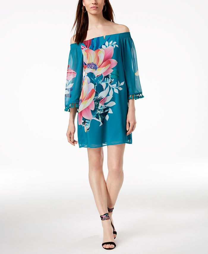 Trina turk off the shoulder sales dress
