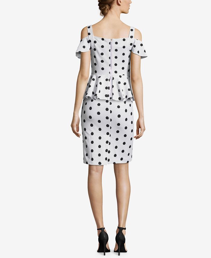 Cold shoulder peplum discount dress