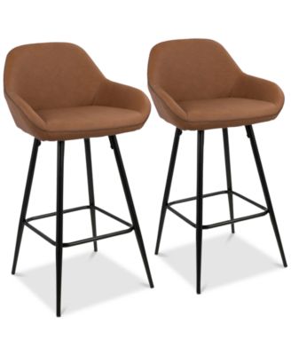 Lumisource - Clubhouse Counter Stool (Set of 2), Quick Ship