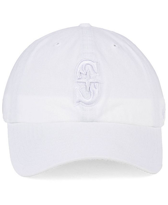 '47 Brand Seattle Mariners White/White CLEAN UP Cap & Reviews - Sports ...