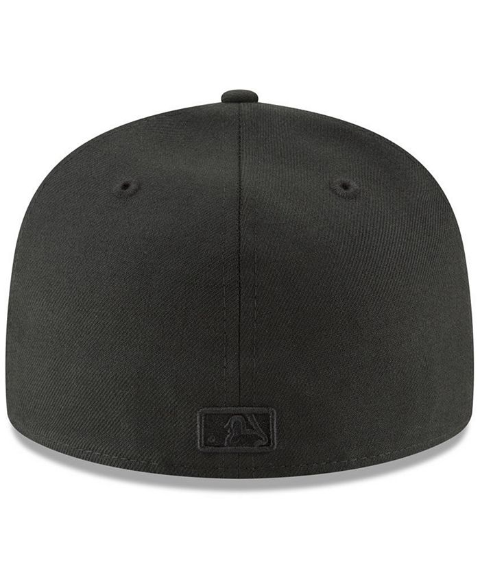 Men's Toronto Blue Jays New Era Black Satin Peek 59FIFTY Fitted Hat