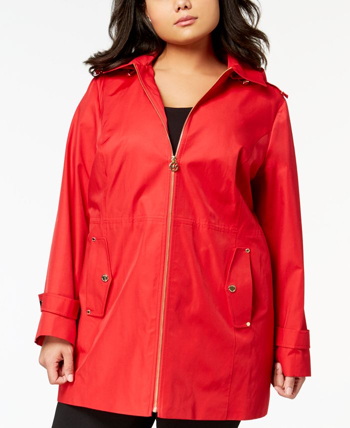 Michael kors red outlet raincoat