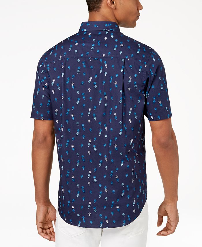 Club Room Men's Palm-Print Shirt, Created for Macy's & Reviews - Casual ...