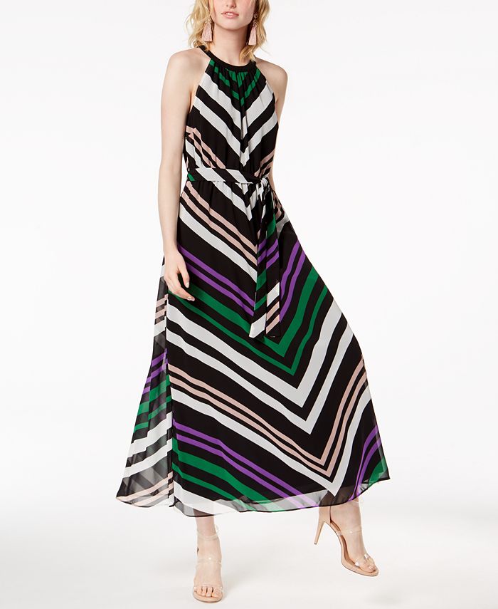Bar III Chevron-Print Maxi Dress, Created for Macy's - Macy's