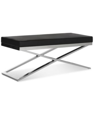 Safavieh - Hone Leather Bench, Quick Ship