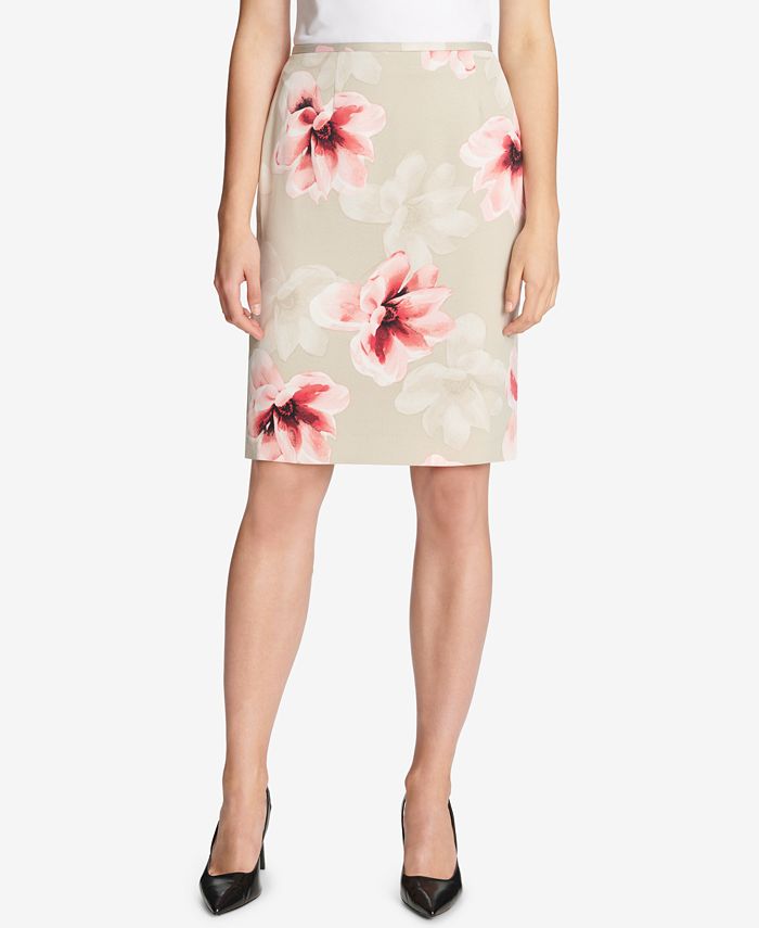 Calvin Klein Floral-Print Pencil Skirt & Reviews - Skirts - Women - Macy's